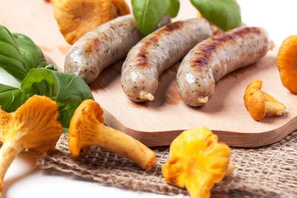 Saucisses grillées à la chanterelle — Photo