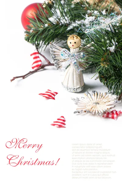 Christmas card with angel — Stock Photo, Image