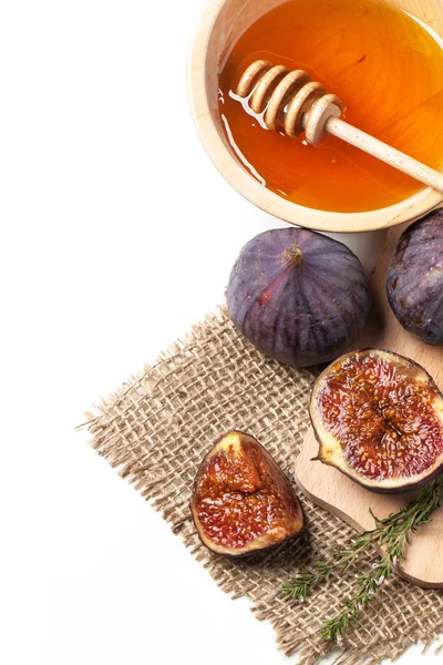 Figs and honey — Stock Photo, Image