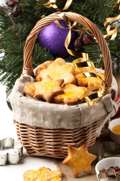 Zelfgemaakte kerstkoekjes — Stockfoto