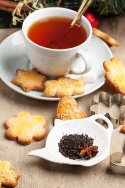 siyah çay şekerli kurabiye