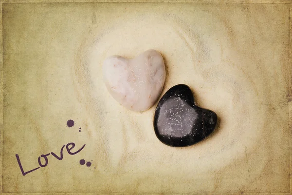 Coração de pedra de reboque — Fotografia de Stock