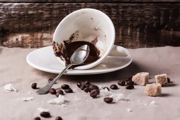 Tasse getrunkenen Kaffee — Stockfoto