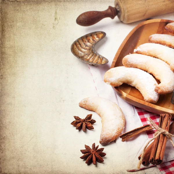 Biscotti di zucchero su sfondo vintage — Foto Stock