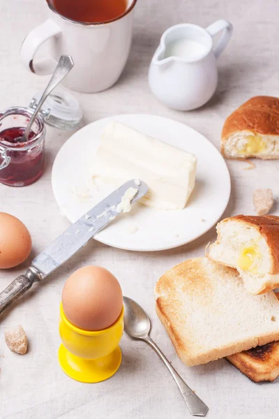 Breakfast with eggs — Stock Photo, Image