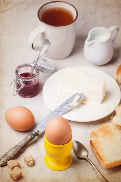 Breakfast with eggs — Stock Photo, Image