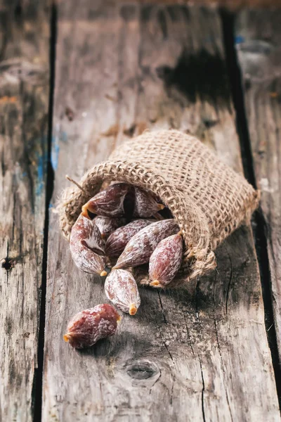 Salsichas em um saco — Fotografia de Stock