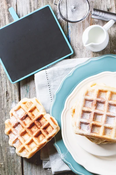Belgian waffles — Stock Photo, Image