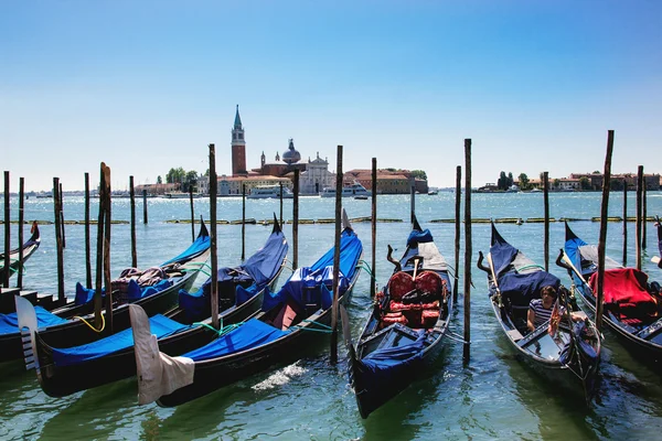 Venezia con gondole — Foto Stock