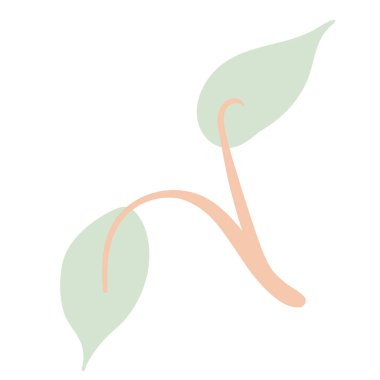 Botanik El Çizimi Şirin Çizim Ögesi