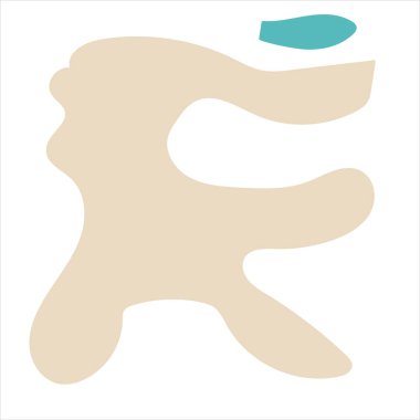 soyut karalama vektör çizim elementi ile pastel renk