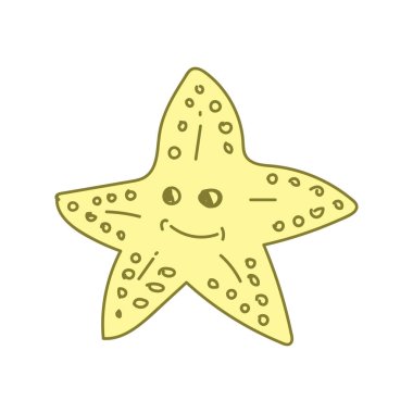 cute starfish vector illustration element