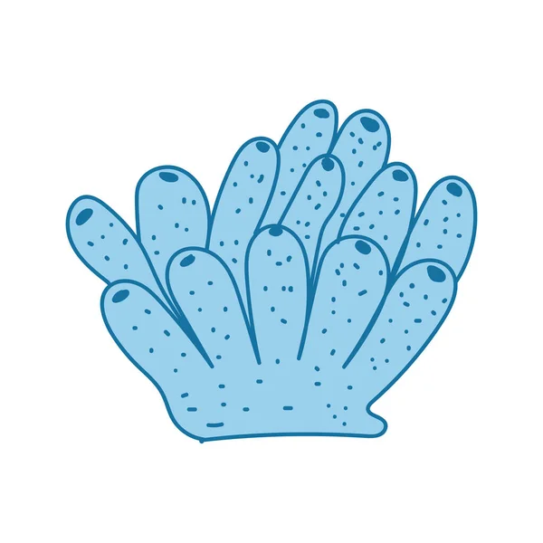 Cute Seaweed Hand Drawn Vector Illustration Design Element — Vetor de Stock