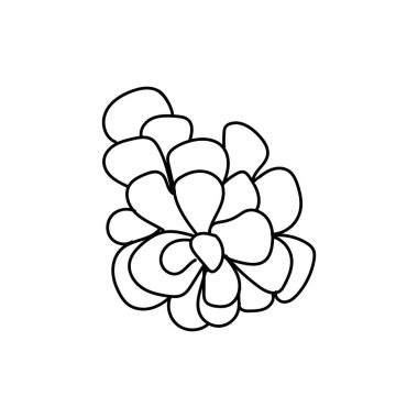 flower line art illustration vector elements design