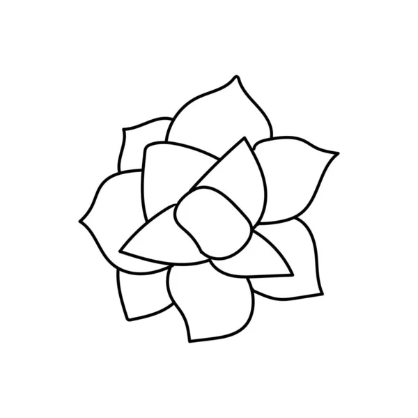 Flower Line Art Illustration Vector Elements Design — 图库矢量图片