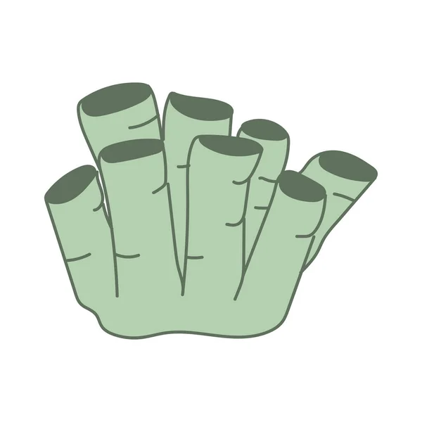 Cute Seaweed Hand Drawn Vector Illustration Design Element — Stock Vector