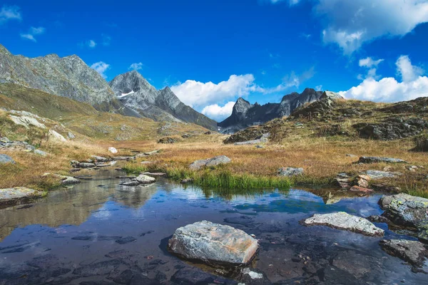 Berglandschaft Hochtal Der Brembana Italien Mit Dem Pizzo Diavolo — Stockfoto