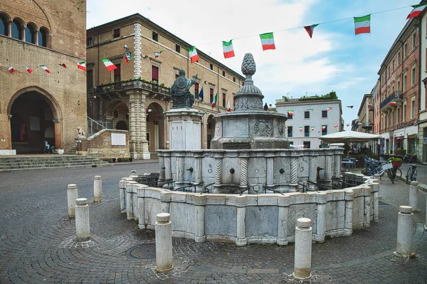 Varkensfontein Cavour Plein Rimini Adriatische Rivièra Emilia Romagna Italië — Stockfoto