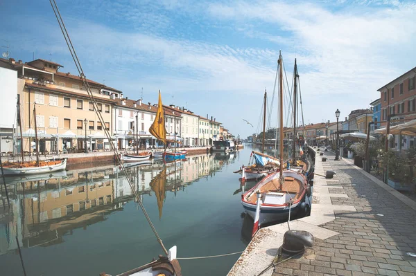 Leonardos Kanalhafen Cessenatico Der Adria Der Emilia Romagna Italien — Stockfoto