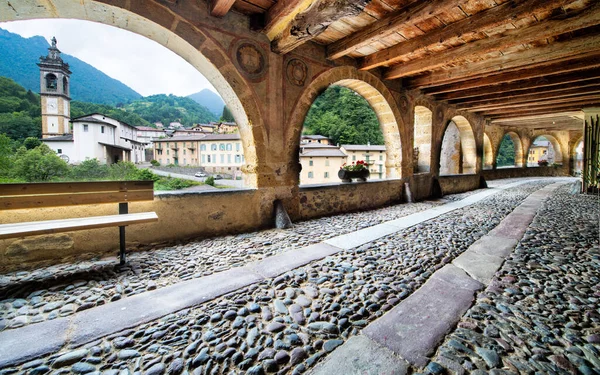 Averara Antigua Arcada Brembana Valley Bergamo Italia — Foto de Stock