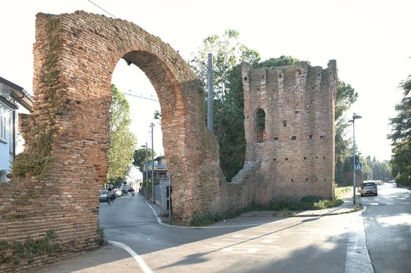 Antica Porta Gervasona Rimini Emilia Romagna Italia — Foto Stock