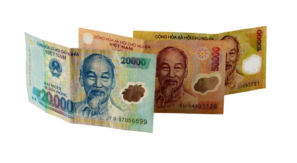 Wietnamski-pieniądze na białym tle Obrazek Stockowy