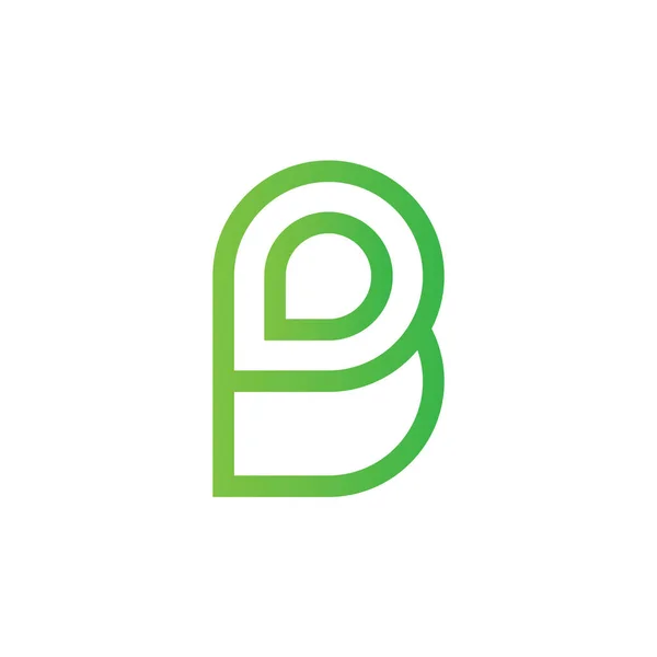 B Harfi Sembol Yaprak Yaratıcı Tipografik Kavram Simgesi Simgesi