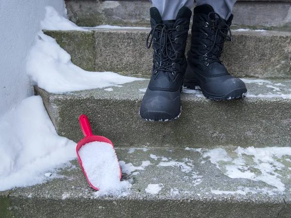 Varredura de neve — Fotografia de Stock