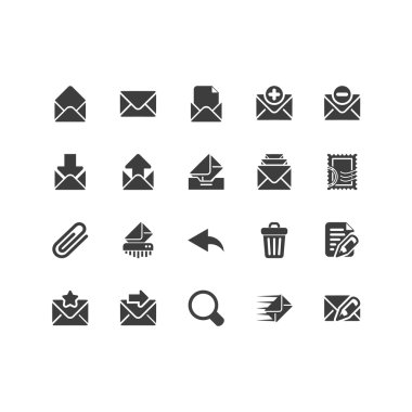 Mail Icons set clipart