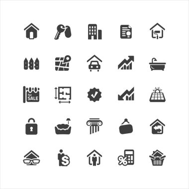 Real Estate Icons Set clipart