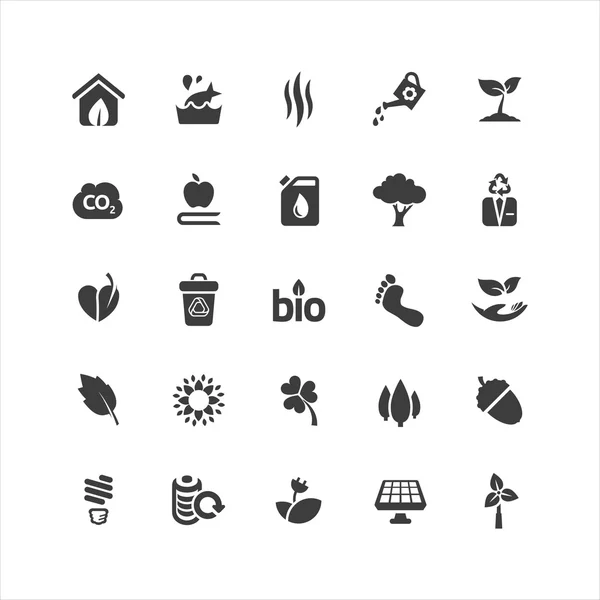 Eko Icons set — Stok Vektör