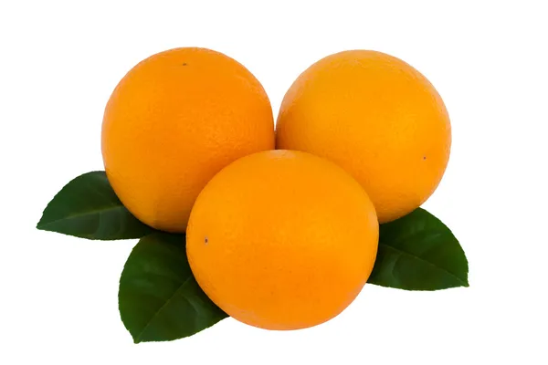 Orange frukter med blad — Stockfoto