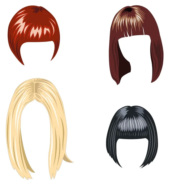 Set of hair styling — Stock Vector