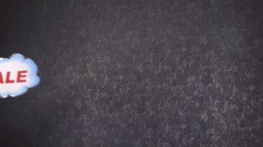 Noel Baba şapkalı bir adam indirim teklif ediyor..