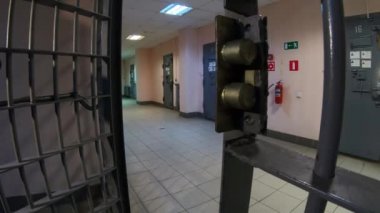 The iron door in the prison.