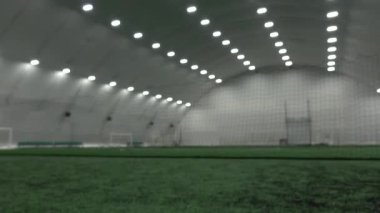 Fotokopi alanı olan yeşil çimlere yerleştirilmiş bir futbol topu..