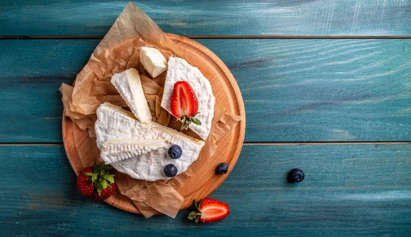 Білий Сир Або Камембер Поняття Східної Кухні Національний Італійський Французький — стокове фото