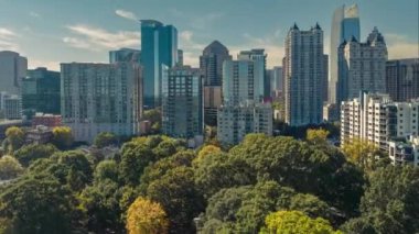 Atlanta şehir merkezinin öğleden sonra görüntüsü