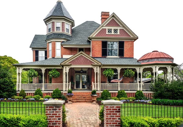 Victorian House on White — Stock Photo, Image