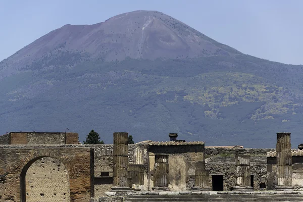 Pompeia e Mt. Vesúvio — Fotografia de Stock