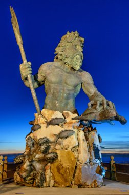 King Neptune at Neptune Park, Virginia Beach clipart