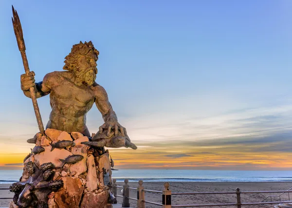 Koning neptune in neptune park, virginia beach — Stockfoto