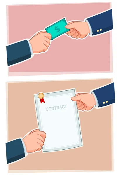 Businessman exchanging — Stock Vector