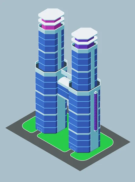 Construção isométrica — Vetor de Stock