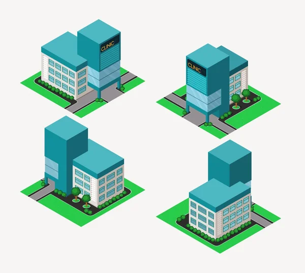 Clínica isométrica — Archivo Imágenes Vectoriales