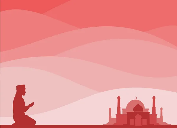 Muslim praying — Stockvector