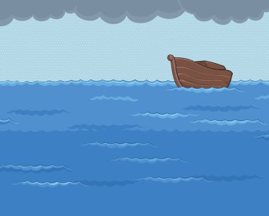 Ark yağışlı denize