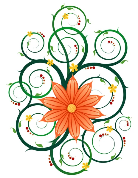 Adorno floral — Archivo Imágenes Vectoriales
