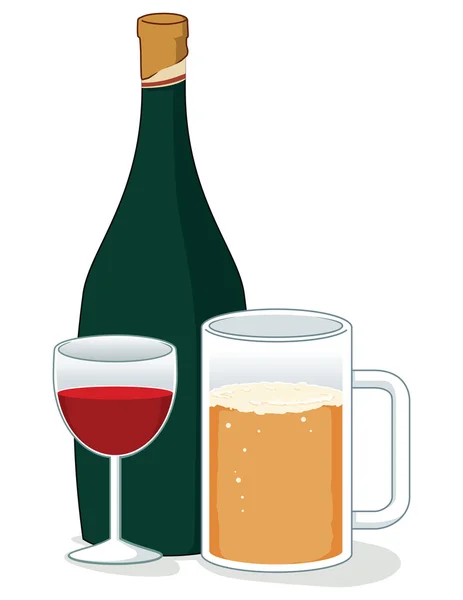 Различные иллюстрации напитков — стоковый вектор