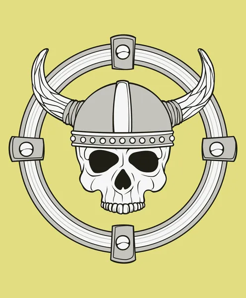 Monochrome skull illustration — Stock Vector